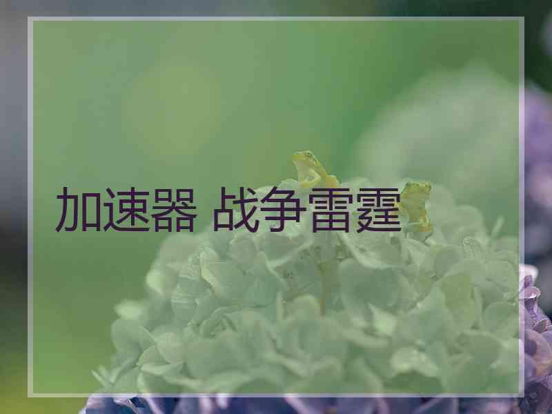加速器 战争雷霆