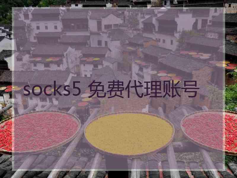 socks5 免费代理账号