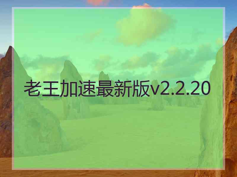 老王加速最新版v2.2.20