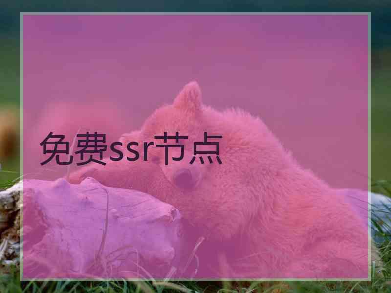 免费ssr节点