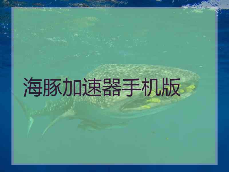海豚加速器手机版