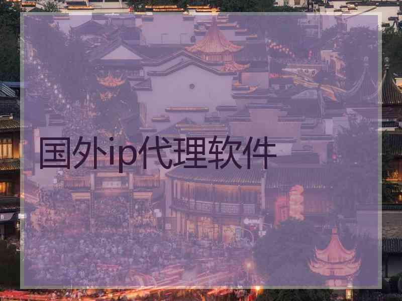 国外ip代理软件
