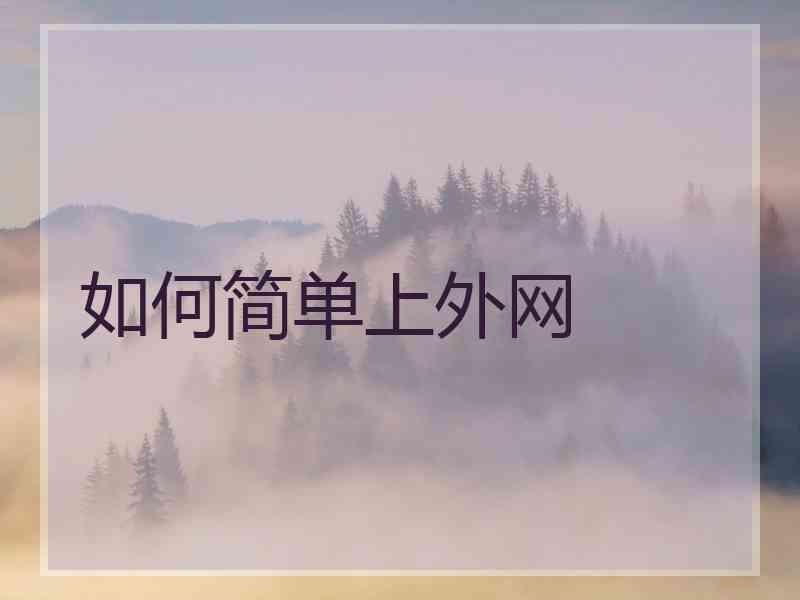 如何简单上外网