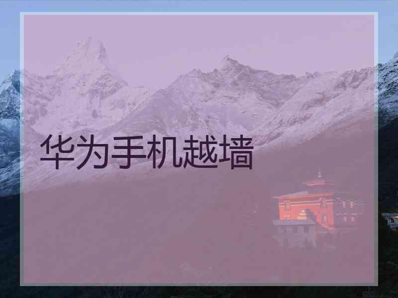 华为手机越墙