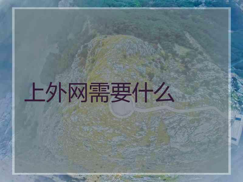 上外网需要什么