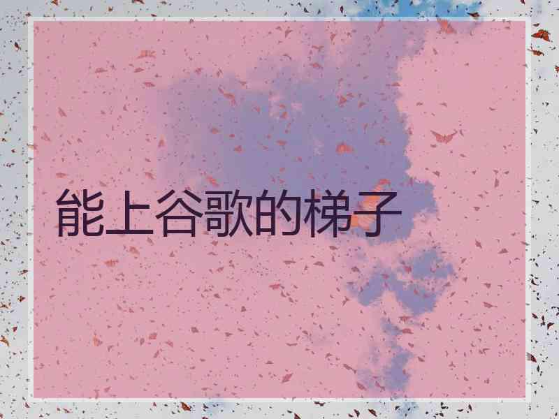能上谷歌的梯子