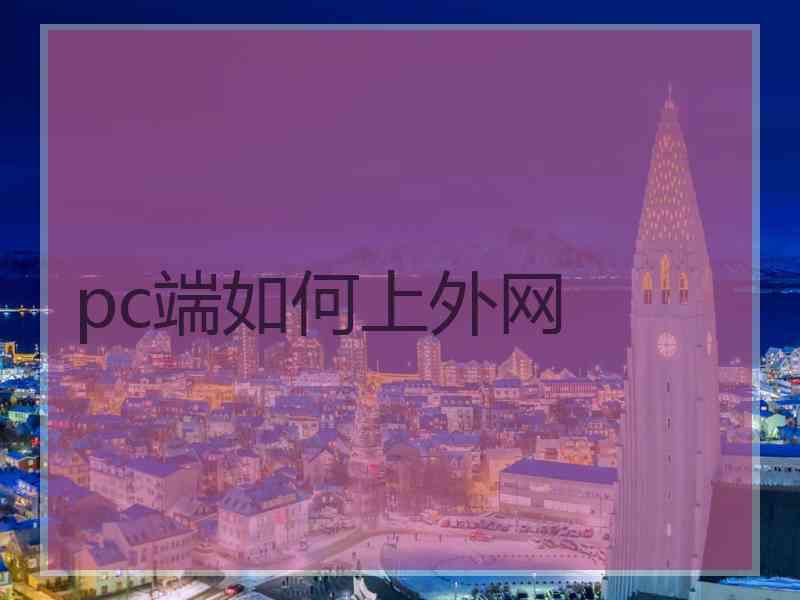 pc端如何上外网