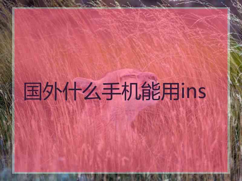 国外什么手机能用ins