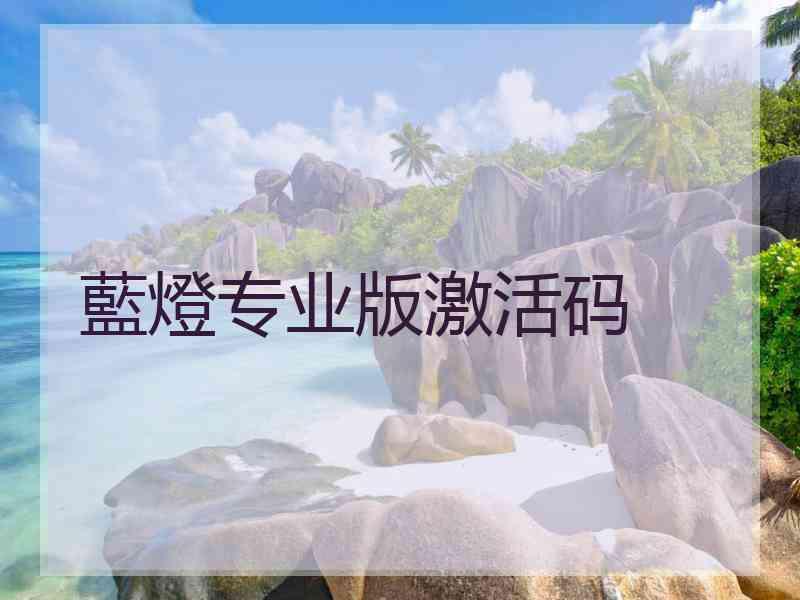 藍燈专业版激活码